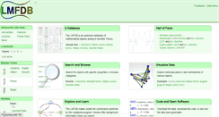 Desktop Screenshot of lmfdb.org