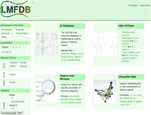 Tablet Screenshot of lmfdb.org